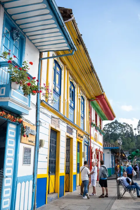 Colorful colonial streets of Salento, Colombia